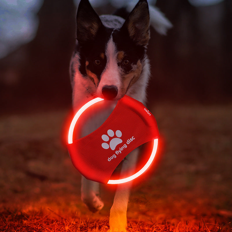 Dog Flying Discs Light Glowing LED LuminousTrainning Interactive Toys Game Flying Discs Dog Toy Pet Dog Accessories Pet Products